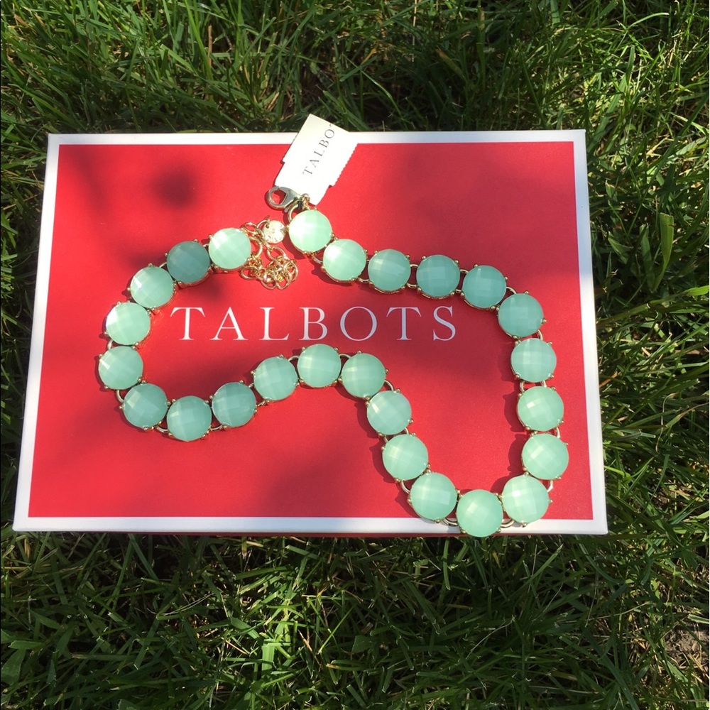 Talbots  green glass choker.